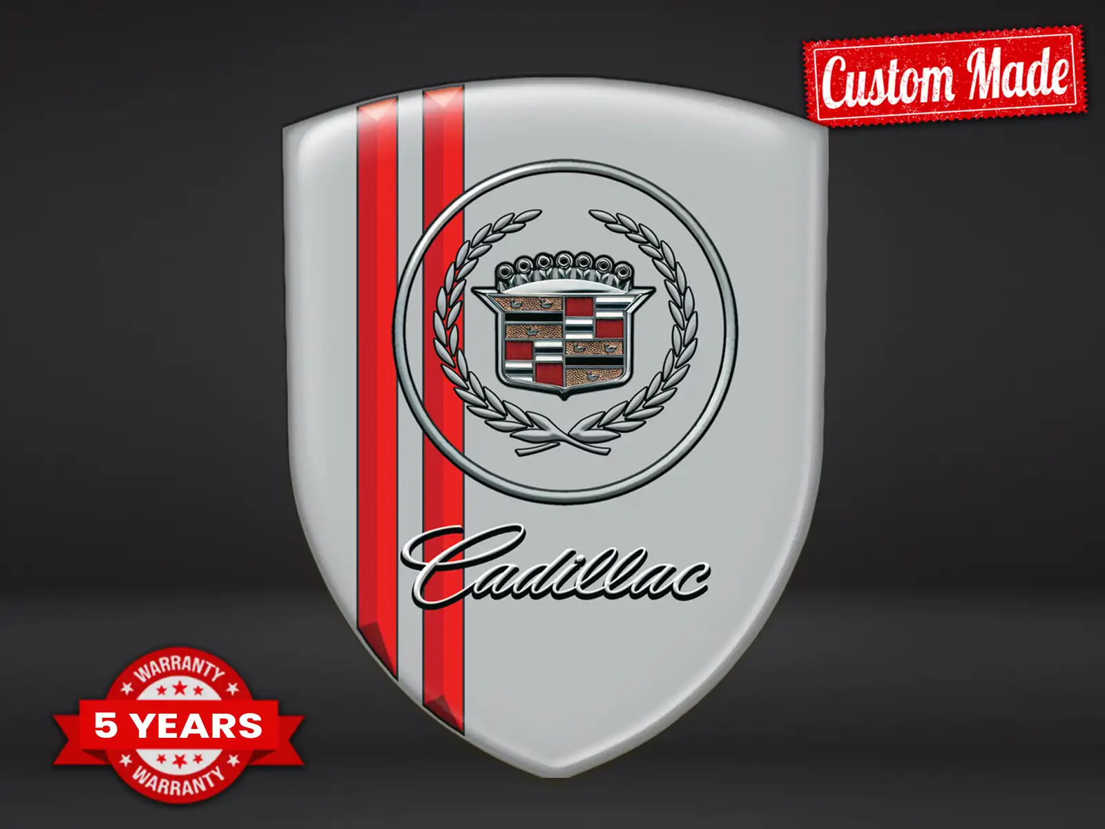 Cadillac Sticker Bombé Édition Premium Étiquettes Racing